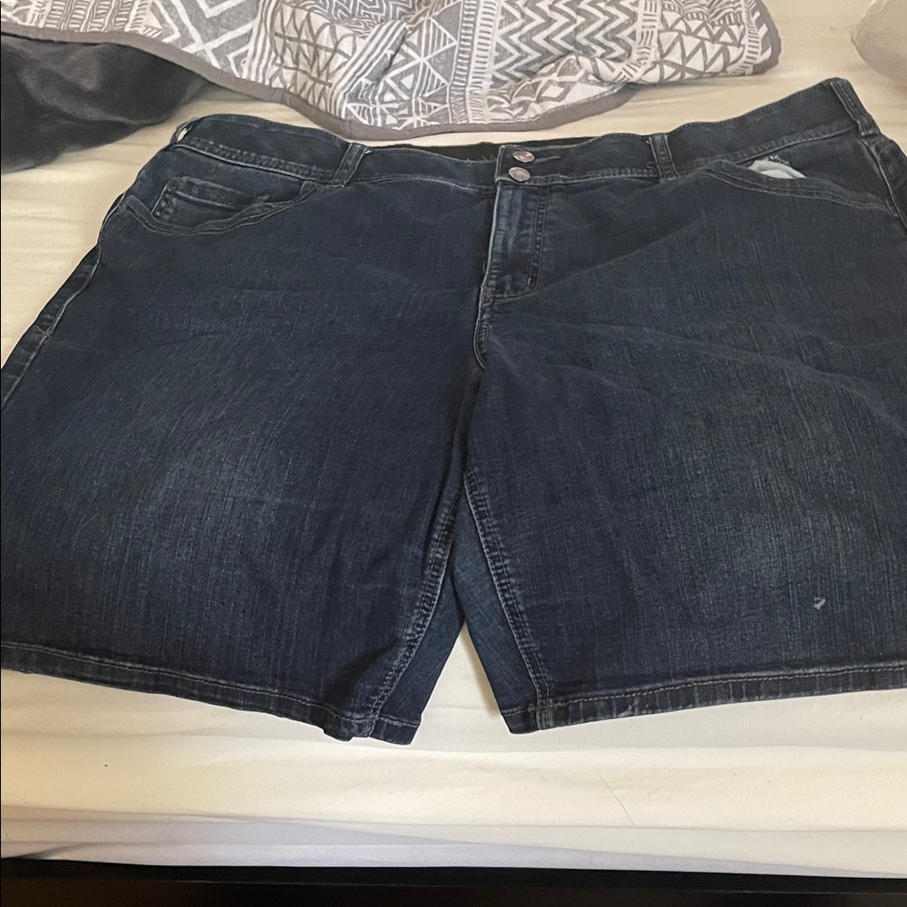 Lane Bryant Dark Blue Jean Shorts